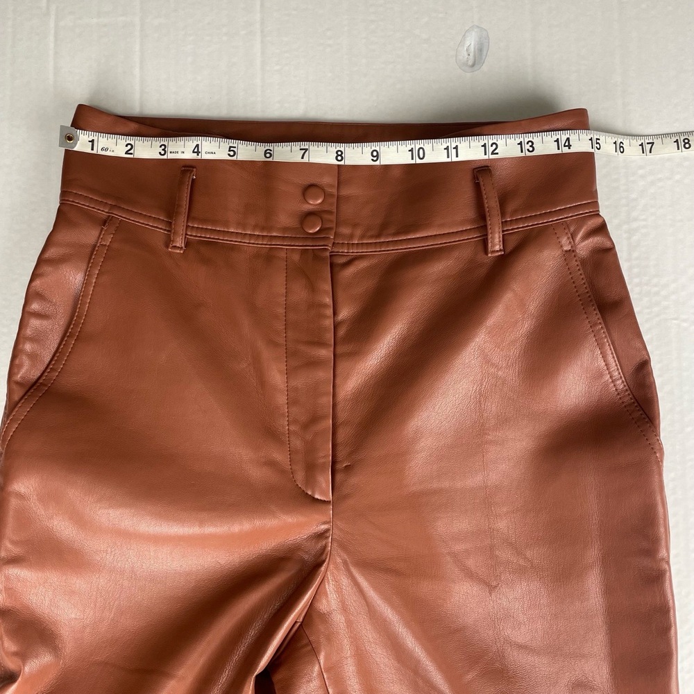Wilfred Aritzia Brown Vegan High‎ Rise Ankle Pants Size 8 - Picture 8 of 12